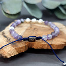 Amethyst & Pearl Bracelet with Silver Clasp