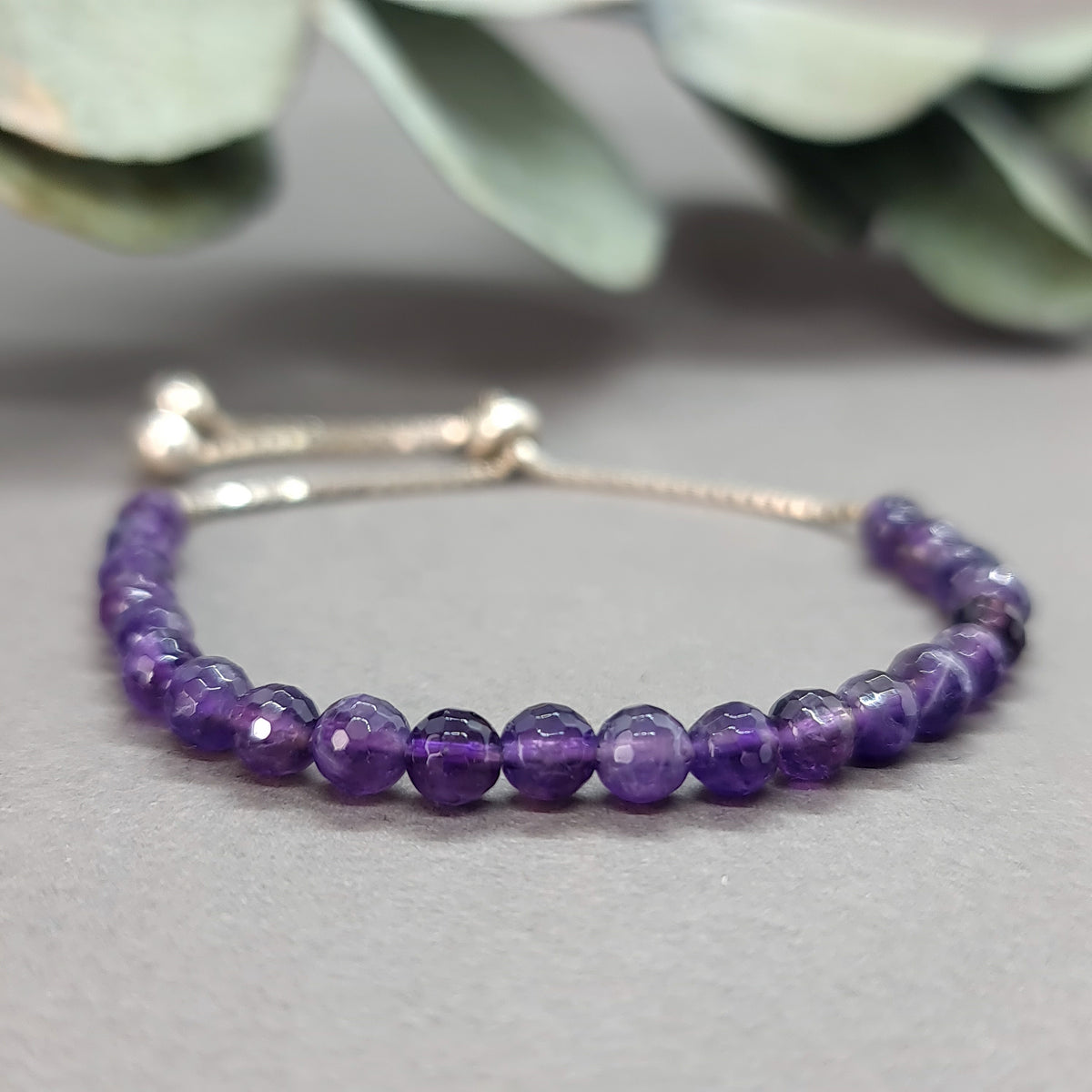 Amethyst Sterling Silver Bracelet