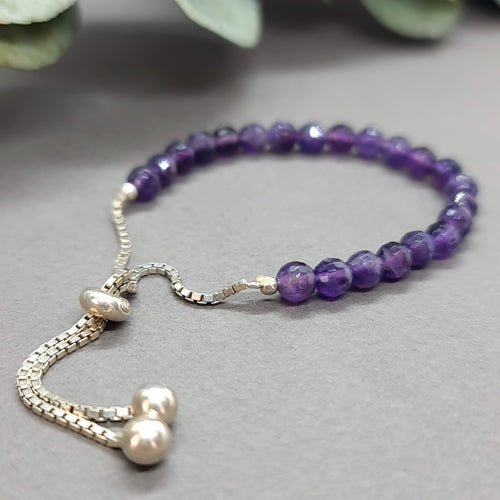Amethyst Sterling Silver Bracelet