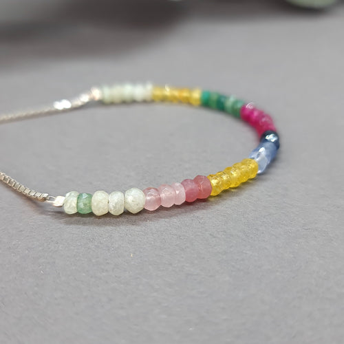 Citrine & Tourmaline Sterling Silver Bracelet