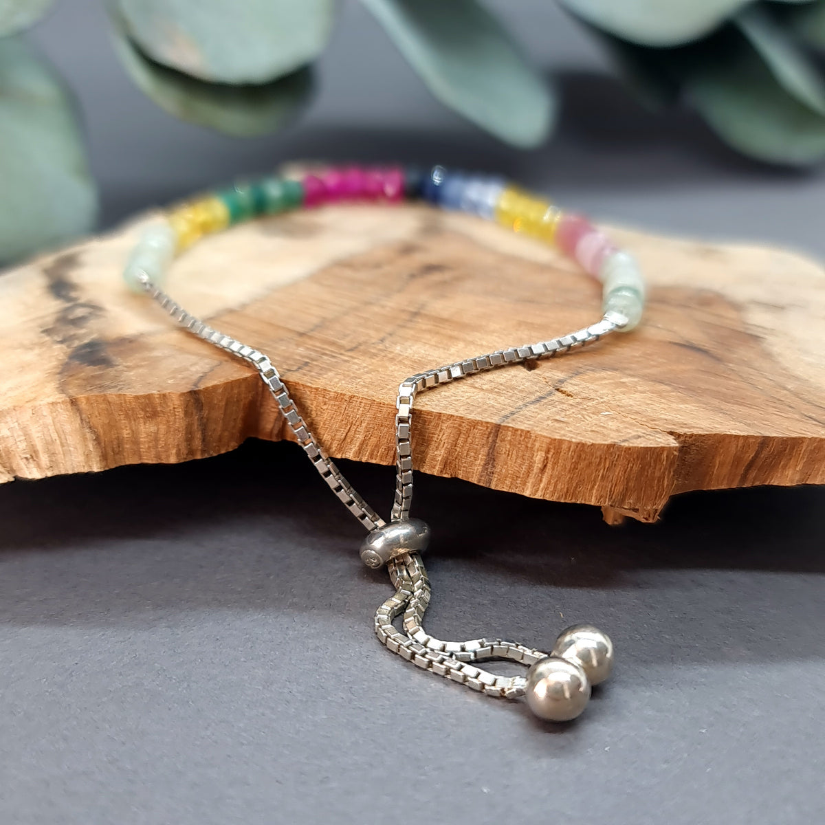 Citrine & Tourmaline Sterling Silver Bracelet