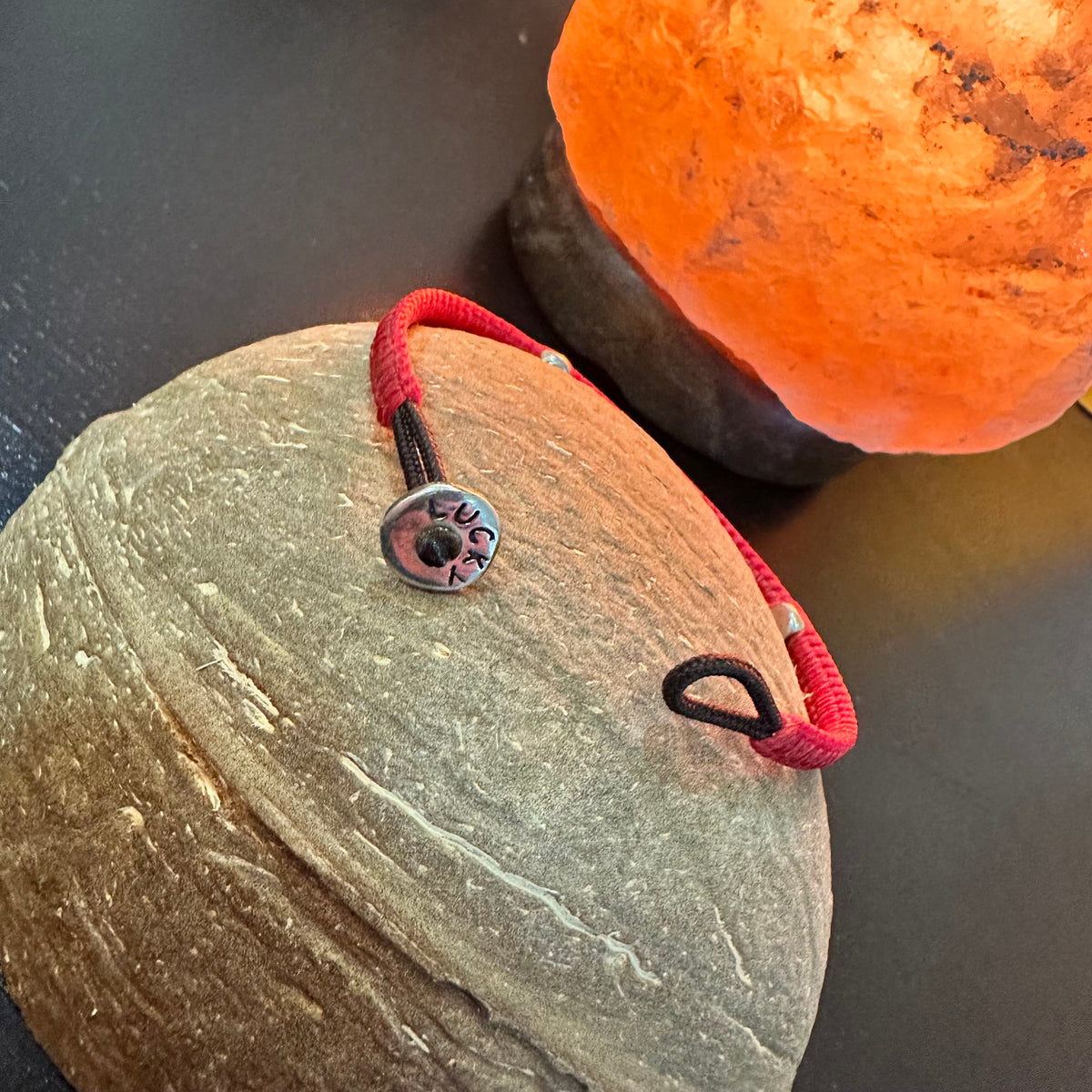 Red Cord Bracelet with Sterling Silver Clasp