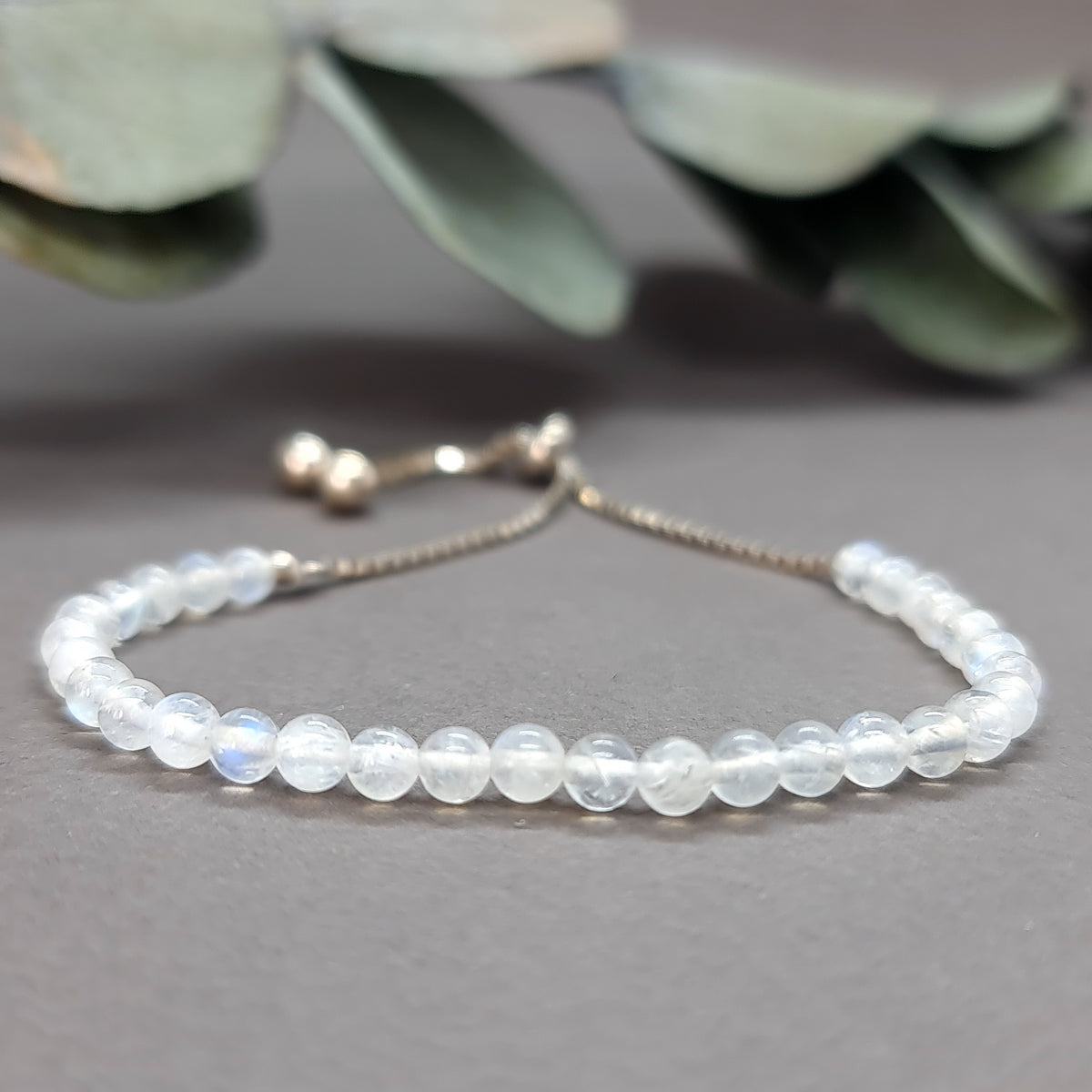 Rainbow Moonstone Sterling Silver Bracelet