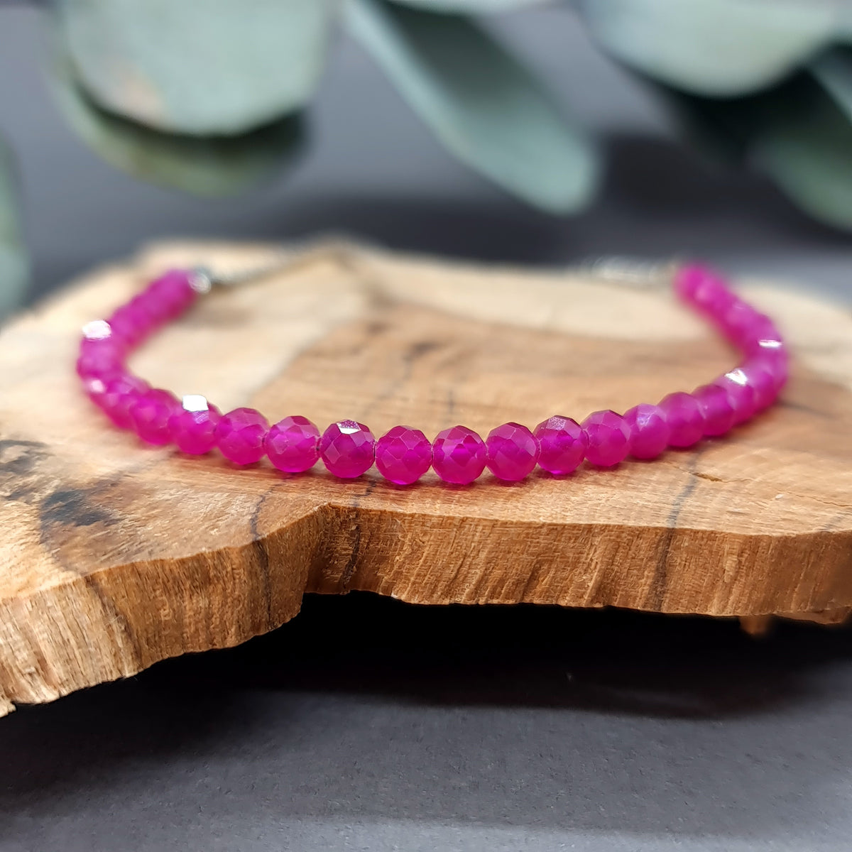 Ruby Sterling Silver Bracelet