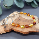 925 sterling silver and natural amber stone