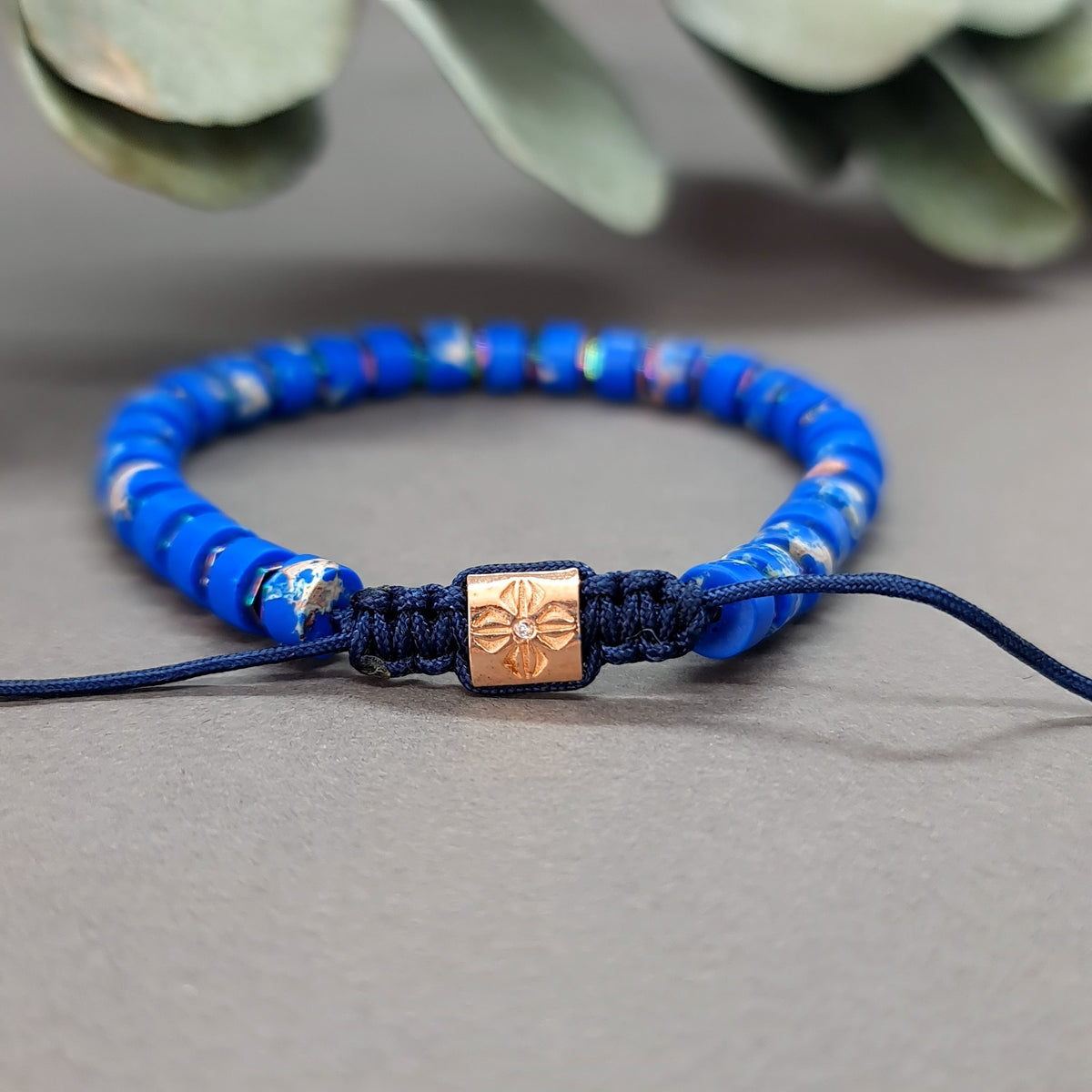 Sea Sediment Jasper & Hematite Bracelet