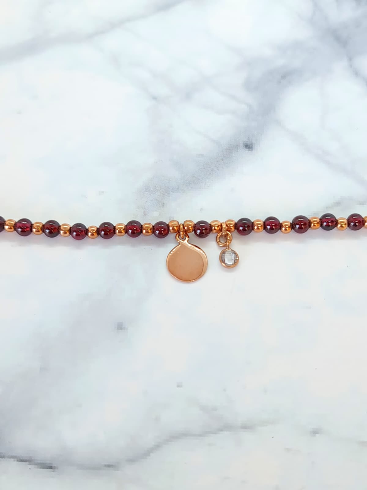 925 sterling silver with 14K rose gold vermeil and agate stone